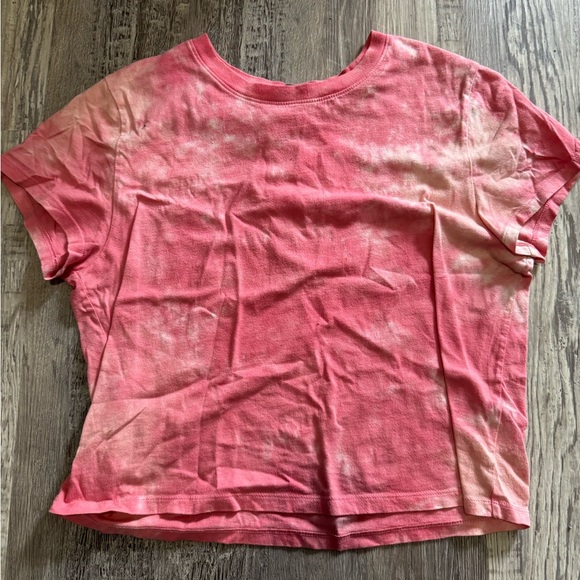 Wild Fable Pink and Cream Tie-Dye Short Sleeve Top - Picture 1 of 3